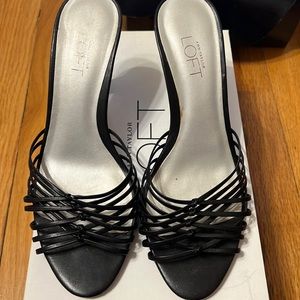 Ann Taylor Loft short black heels